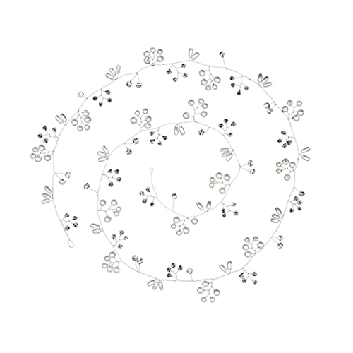 Cerchietto con perline e strass a forma di fiore in argento per sposa, donna, ragazza, accessorio per capelli da matrimonio, ballo di fine anno, festa - Italia