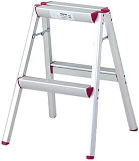Drabina Stołek Domowy Antypoślizgowy Drabina Ogród Willa Podnoszony stołek Solidny metalowy materiał Składana drabina 2/3 stopniowa Prezent (kolor: srebrny, rozmiar: 303831 cm)
