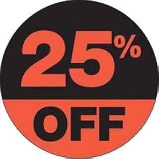 LR2P25 | Retail | 25 Off | 2" inch Label Sale Price | Percent Stickers 250 Per Roll Round Circle Permanent Adhesive