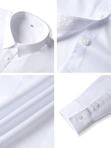 CUNLIN Womens Cotton Button Down Shirts for Women Fitted Long Sleeve Formal Dress Shirt Work Blouses Tops4