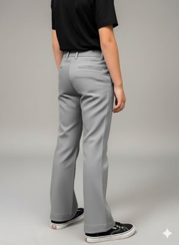 Image of A.T.U.N. (ALL THINGS UBER NICE) Boys Regular Fit Formal Chinos | Smart School & Occasion Wear Bottoms | Smooth, Comfortable & Tailored Look Pants