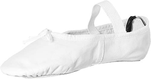 Leo Girls Ballet Russe Dance Shoe, White, 11 Little Kid