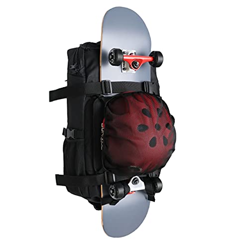 Goride Sling Single Strap Electric Longboard Skateboard Backpack Bag Carrier With Laptop Holder (Black) Medium #TOP1