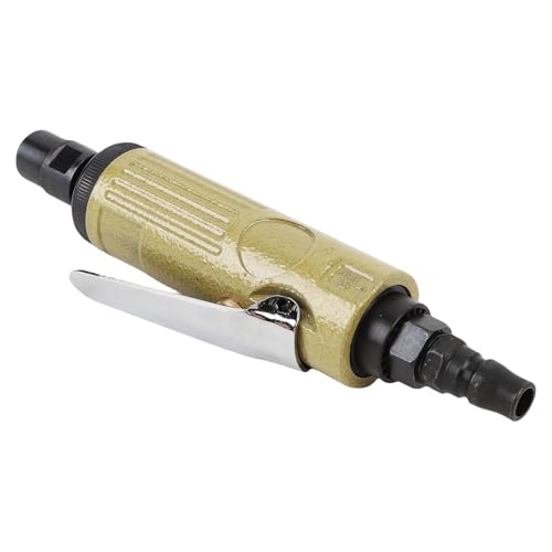 Eujgoov Amoladora de Aire Recta Amoladora de Matriz Neumática 1/4 Pulgada 25000 RPM con Pinzas Dobles de 3 Mm y 6 Mm para Pulir, Pulir, Desbarbar Metal, Madera, Caucho