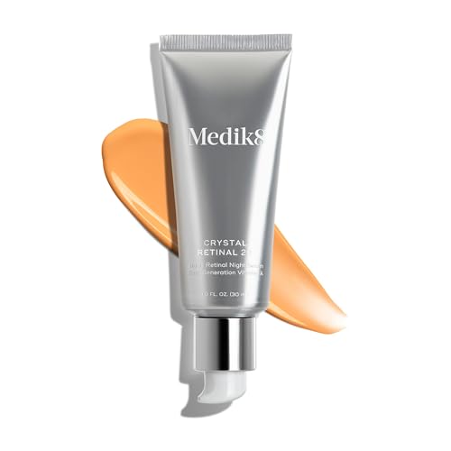 Image of Medik8 Crystal Retinal 20 - Firming Skin Regenerating Retinaldehyde Serum - Night Serum with Hyaluronic Acid and Vitamin E - Gluten Free - 1 oz