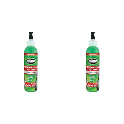 Slime 10015 Tube Sealant - Puncture Prevention for Bicycles, Dirt Bikes, Wheelbarrows and Ride-On Movers (Pack of 2)