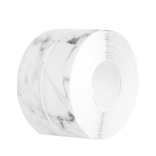 Werownsgso Cinta adhesiva impermeable para juntas de cocina y baño, cinta adhesiva de PVC