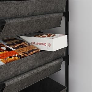 Miniatura 8 de Buzowruil Estantería de almacenamiento de 3 niveles, estante organizador de juguetes para el hogar, oficina, dormitorio, sala de estar, cocina,