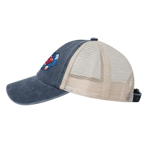 Gorra de béisbol vintage con malla y ajuste metálico miniatura 3