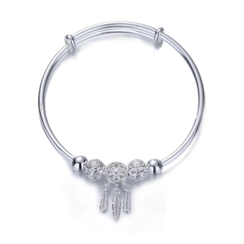 Image of Silver Lady Dreamcatcher Adjustable Fantasy Bracelet, Bohemian Style