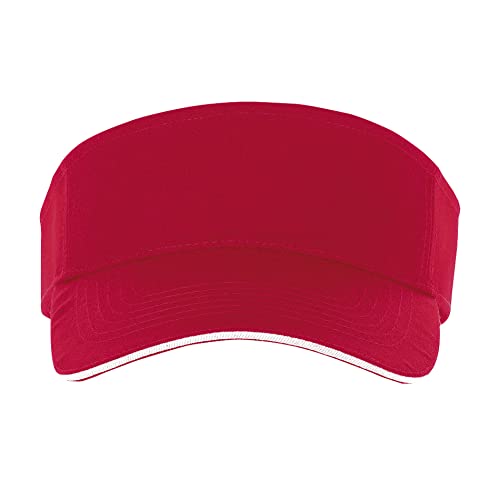 Visera unisexe rouge en taille XXL pour protection solaire confortable