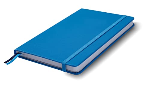 Carnet A5 à grille squared bleu avec couverture rigide en cuir PU