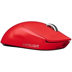 Logitech G PRO X SUPERLIGHT Ratón inalámbico Gaming, ultraligero, 5 botones programables, batería larga duración, memoria integrada - Rojo