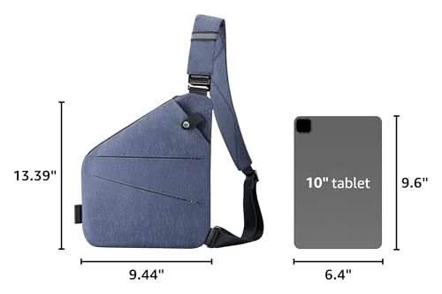 Image of WANDER PLUS Anti Theft Crossbody Travel Bag for Women Men, Multi-Pocket Crossbody Bag, Slim Sling Bag