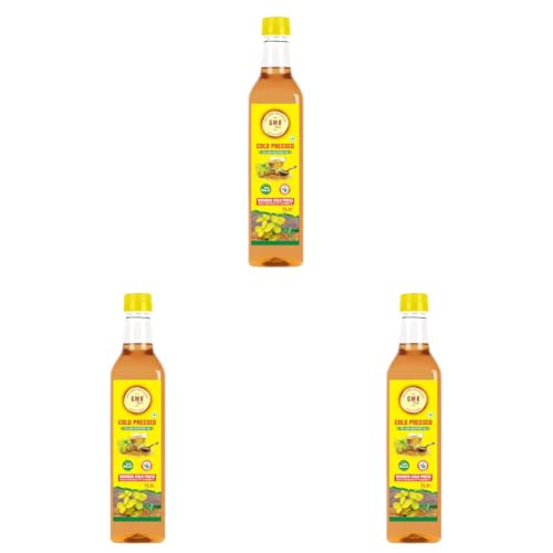 Image of GMB Mart Wooden Cold Pressed Yellow Mustard Oil | 100% Natural & Chemical-Free | Rich in Nutrients for Healthy Cooking, Roasting, Frying & Baking | Daily Use Edible Oil | Fresh & Pure 1 Litre