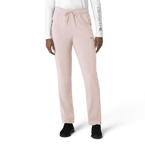 Carhartt Force Cross-Flex Women's Straight Leg Cargo Scrub Pant, Soft Rose - image 1