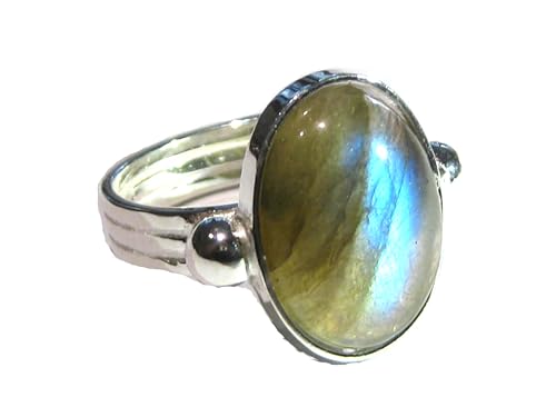 Bague labradorite argent 925 au style bohème chic pour le quotidien