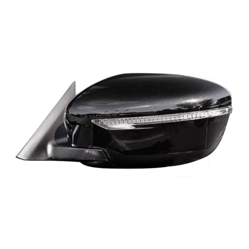 車用7/9/11ワイヤーバックミラーアセンブリ カメラ付き パワーフォールディング警告灯 日産エクストレイル 2014 2015 2016 2017-2020対応(9-Wires-Left a)