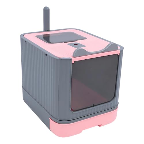 Caixa de Areia Fechada para Gatos Primebox com Pazinha, Banheiro Sanitário com Filtro Anti Odor (Rosa)