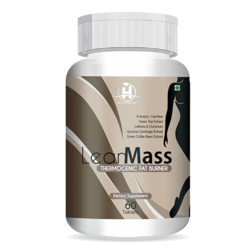 Healthy Nutrition Lean Mass Fat Burner for Men & Women with Green tea Extract, Garcinia Cambogia, Green Coffee Bean Extract, Caffeine & Chromium | Weight & Fat loss supplement – 60 Tablets Healthy Nutrition Lean Mass Fat Burner for Men & Women with Green tea Extract, Garcinia Cambogia, Green Coffee Bean Extract, Caffeine & Chromium | Weight & Fat loss supplement – 60 Tablets