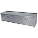 Advance Tabco HF-SS-246 24" x 72" 14 Gauge Enclosed Base Stainless Steel Work Table with Hinged Doors and 1 1/2" Backsplash