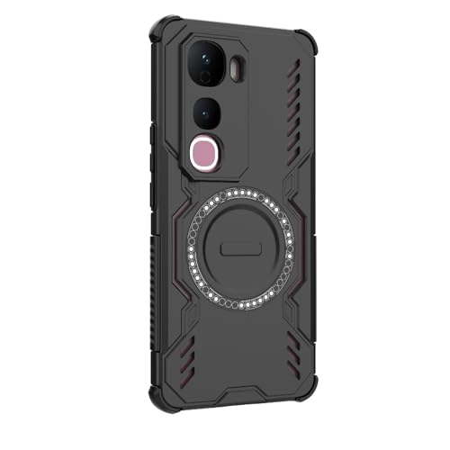 Image of Back Cover Case for Vivo Y400 Pro 5G | 360 Protection Mobile Phone Case Mag-Safe | Camera Protection | Vivo Y 400 Pro Back Cover /Vivo Y400 Pro 5+G - Black TPU+PC