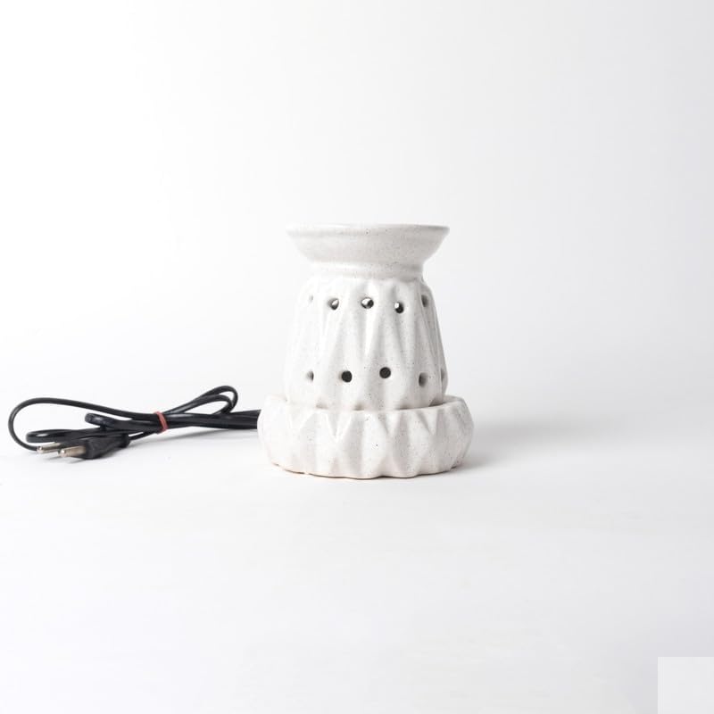 Image of New Zero Size Electric Aroma Burner with 10ml Sandalwood Aroma Oil for Living Room, Bedroom | Decoration Items -White Color