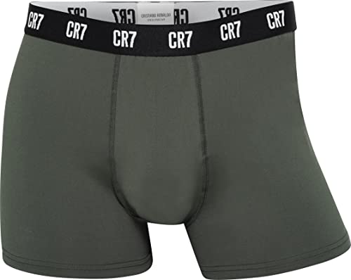CR7 Men's 3-Pack Microfiber Trunks, Moss Green, Black, Camou, Double X Large (8111492403)2