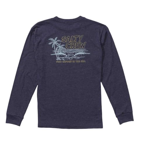 Salty Crew Boys Long Sleeve Tee in Navy Heather2