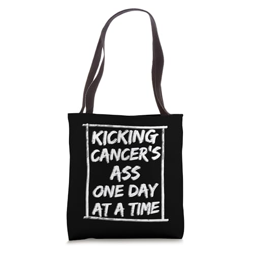 Bolsa Tote Kicking Cancer Chemotherapy Warrior Survivor miniatura 1