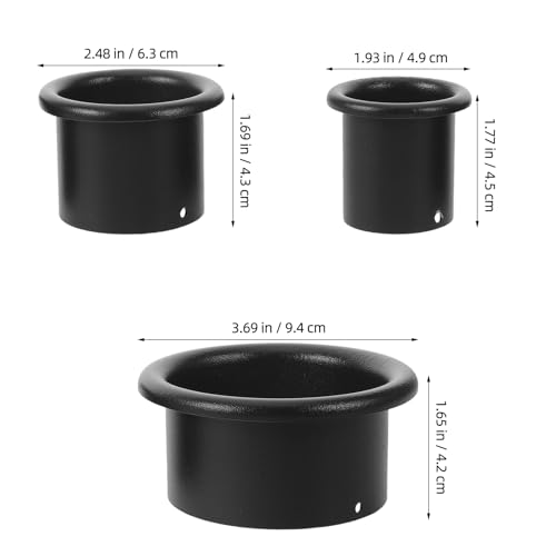 Support sèche-cheveux en acier inoxydable noir Beaupretty (lot de 3) pour votre salle de bain