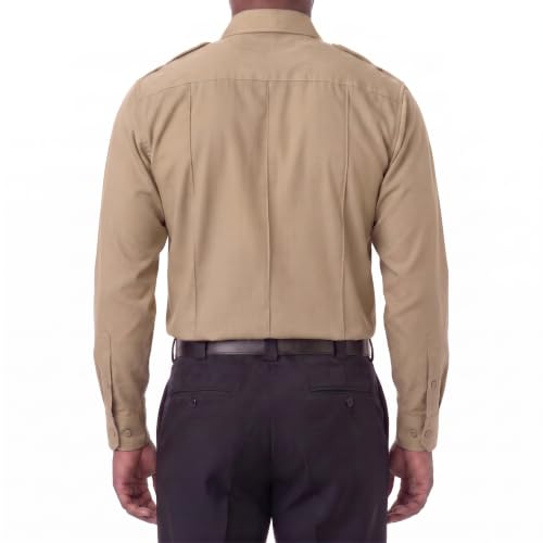 Image of First Class 100% Polyester Short & Long Sleeve Zippered Uniform Shirt 4 Pocket Hidden, Law Enforcement BDU Zipper Closure.