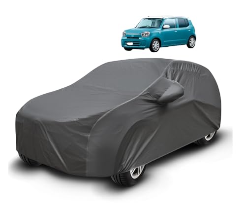 Image of Auto Hub Waterproof Car Cover Compatible with Maruti Alto 2022 with Mirror Pockets, Soft Cotton Lining, Alto Car Cover Waterproof, Grey