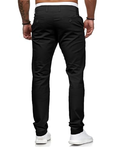 Image of HUNGSON Mens Chinos Dress Pants Slim Fit Stretch Business Casual Golf Work Slacks Trousers