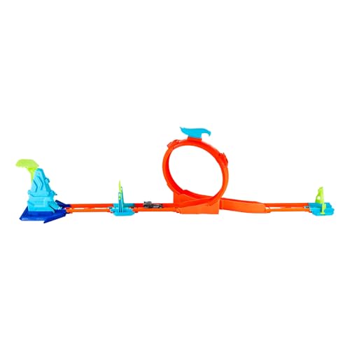Image of Hot Wheels Toy Car Track Set, Build a Stunting Circuit with a Loop or Jump, Includes Die-Cast Vehicle & Speed Snap Track System (Styles May Vary)