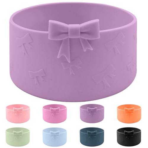 Hpebl Bows Water Bottle Boot for Stanley Cup Accessories, Lilac
