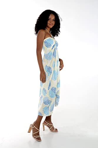 Image of Matchable Couple Hawaiian Shirt or Dress Signature Prints Pacific Palm | Sold Individually; Matchable Couple Collection; Soft Comfortable Fabric; Signature Tropical Prints; Vacation Ready