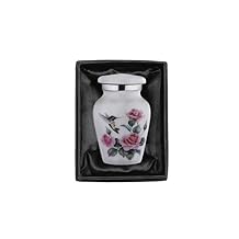 BOLD & DIVINE Beautiful Hummingbird Small Keepsake Urns |for Human and Pet Ashes | with Velvet Bag & Funnel - 1 Quantity