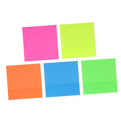 Tofficu 5個透明デザインの多機能メモステッカー 学校文具 小学生向け濡れても書ける便利な透明付箋 ノートや教材に跡残らず貼れる実用的な便箋