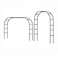 Adorox 7.8ft Garden Arch Trellis for Climbing Plants, Metal Arch Frame, Pumpkin Archway Outdoor Garden Arbors and Arches for Halloween Christmas Birthday Party Baby Shower Decoration(Black)