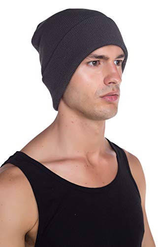 Image of Top Level Beanie Men Women - Unisex Cuffed Plain Skull Knit Hat Cap