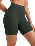 CRZ YOGA Mujeres Butterluxe Mallas Cortas Cintura Alta Fitness Yoga Ejercicio Corriendo Shorts de Ciclismo - 15cm Leyenda Verde 44