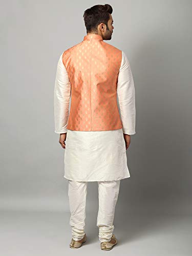 Image of Uri and MacKenzie Men's Silk Blend Kurta Pajama with Designer Ethnic Nehru Jacket /Modi Jacket