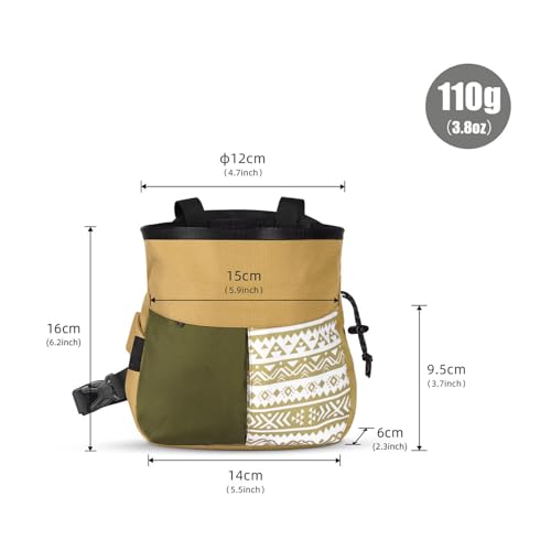 Bolsa de tiza de escalada profesional y hermética para magnesio 5