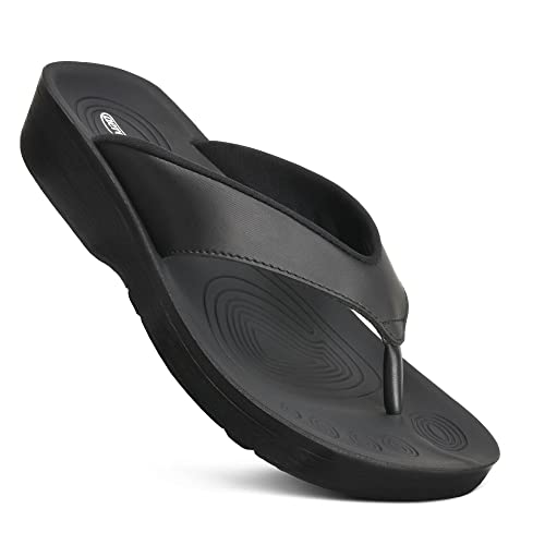 Image of AEROTHOTIC Original Orthotic Comfort Thong Style Flip Flops Sandals for Women with Arch Support for Comfortable Walk