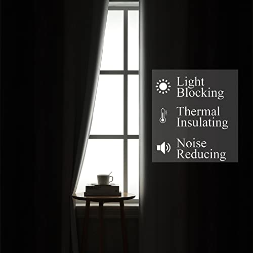 Estelar Textiler Purple and Greyish White Blackout Curtains 54 Inch Length, Light Blocking Gradient Grommet Drapes for Living Room, Thermal Insulated Ombre Curtains for Bathroom,52Wx54L,2 Panels