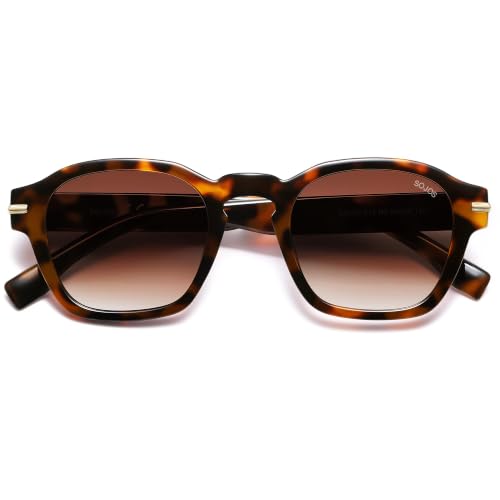 Image of SOJOS Retro Square Polarized Sunglasses Men Trendy Womens SJ2382 | Vintage UV400 90s Sun Glasses Outfit Driving