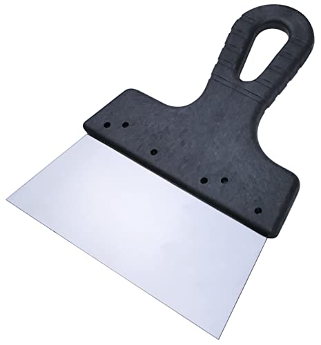 AERZETIX - C54961 - Spatule universelle 150x200 mm - pour maçonnerie peinture mastic plâtrier plaquiste - grattoire/couteau papier peint - poignée en plastique - lame en acier inoxydable