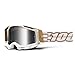 100% Racecraft 2 Mountain Bike & Motocross Goggles - MX and MTB Racing Protective Eyewear (MAYFAIR - Mirror Silver Lens)