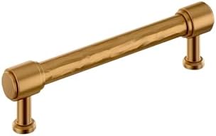Signature Hardware 954060-5116 Lazzara 5-1/16 Inch Center to Center Hammered Bar Cabinet Pull - Brushed Gold